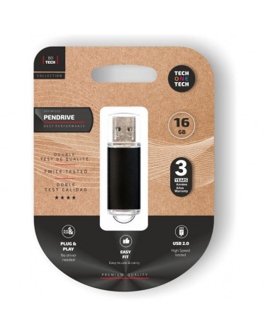 Pendrive 16gb tech one tech basic usb 2.0/ negro