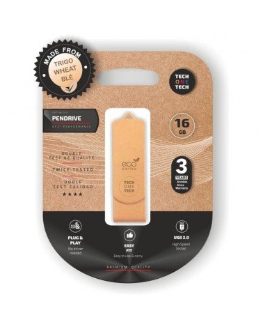 Pendrive 16gb tech one tech ecotech usb 2.0