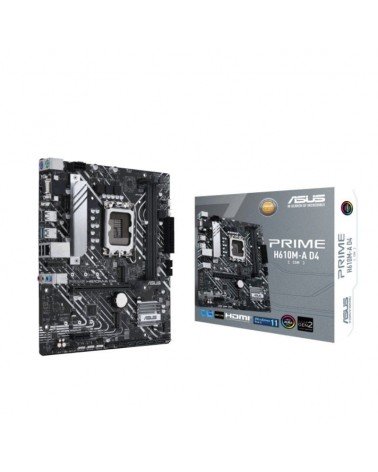 Placa base asus prime h610m-a d4-csm/ socket 1700/ micro atx