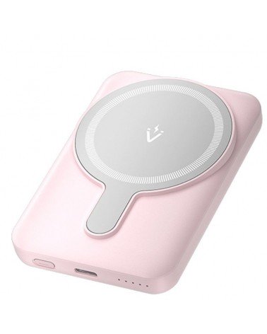 Powerbank 5000mah vention fhsp0/ 20w/ wireless/ rosa