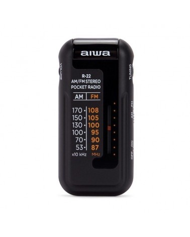 Radio portátil aiwa r-22bk/ negra