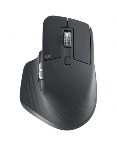 Ratón ergonómico inalámbrico por bluetooth logitech mx master 3s/ batería recargable/ hasta 8000 dpi/ grafito