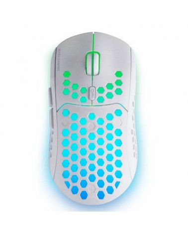 Ratón gaming inalámbrico mars gaming mmw3w/ batería recargable/ hasta 3200 dpi/ blanco