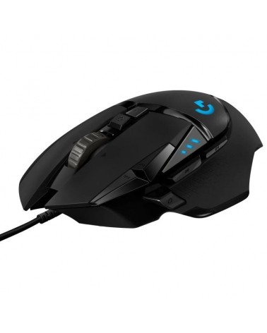 Ratón gaming logitech g502 hero/ hasta 25600 dpi/ negro
