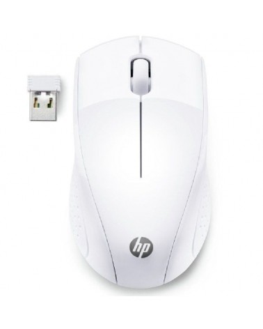 Ratón inalámbrico hp 220/ hasta 1600 dpi/ blanco nieve