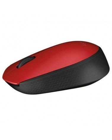 Ratón inalámbrico logitech m171/ hasta 1000 dpi/ rojo