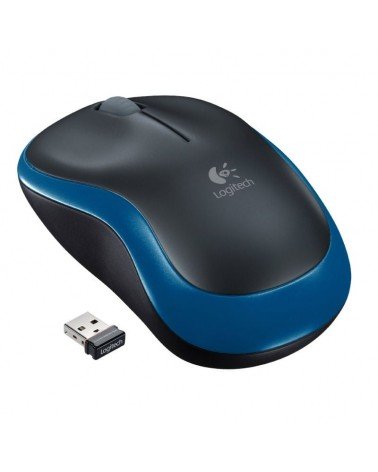 Ratón inalámbrico logitech m185/ hasta 1000 dpi/ azul