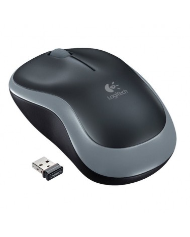 Ratón inalámbrico logitech m185/ hasta 1000 dpi/ gris