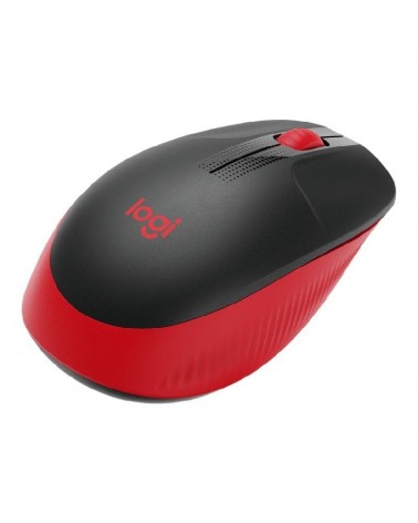 Ratón inalámbrico logitech m190/ hasta 1000 dpi/ rojo