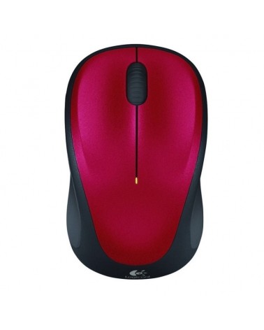 Ratón inalámbrico logitech m235/ hasta 1000 dpi/ rojo