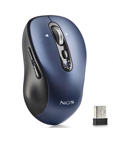 Ratón inalámbrico por bluetooth ngs infinity-rb/ batería recargable/ hasta 3200 dpi/ azul