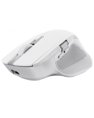 Ratón inalámbrico por bluetooth trust ozaa+/ batería recargable/ hasta 3200 dpi/ blanco