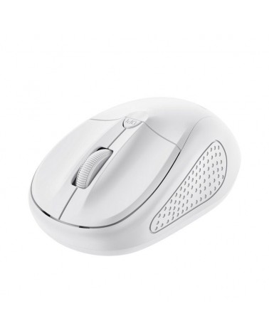 Ratón mini inalámbrico trust primo/ hasta 1600 dpi/ blanco mate