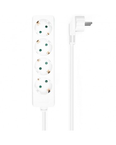Regleta aisens a154-0533/ 4 tomas de corriente/ cable 1.4m/ blanco