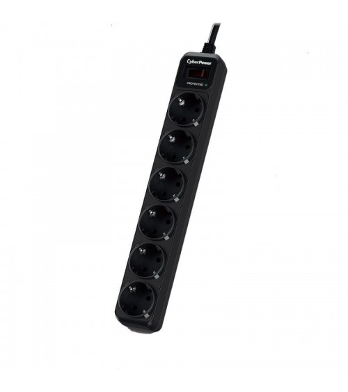 Regleta con interruptor cyberpower b0620sc0-de/ 6 tomas de corriente/ cable 1.8m/ negra