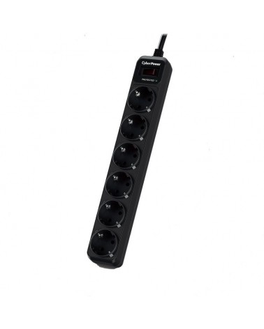 Regleta con interruptor cyberpower b0620sc0-de/ 6 tomas de corriente/ cable 1.8m/ negra