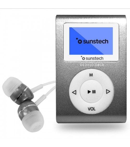 Reproductor mp3 sunstech dedalo iii/ 8gb/ radio fm/ gris