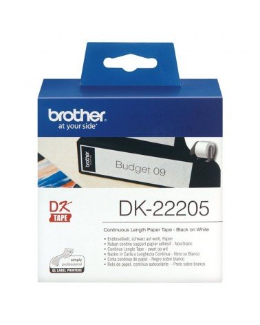 Rollo de papel continuo original brother dk-22205