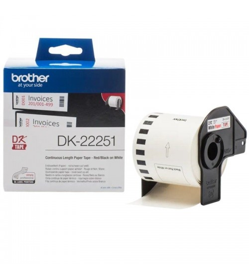 Rollo de papel continuo original brother dk22251