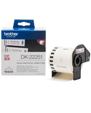 Rollo de papel continuo original brother dk22251