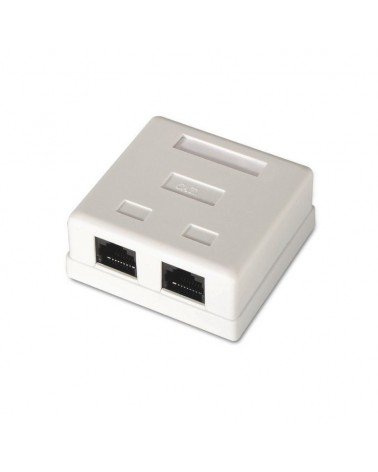 Roseta de superficie aisens a139-0302/ cat.6/ 2 tomas