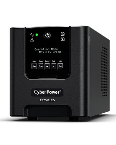 Sai línea interactiva cyberpower pr750elcd/ 750va-675w/ 6 salidas/ formato torre