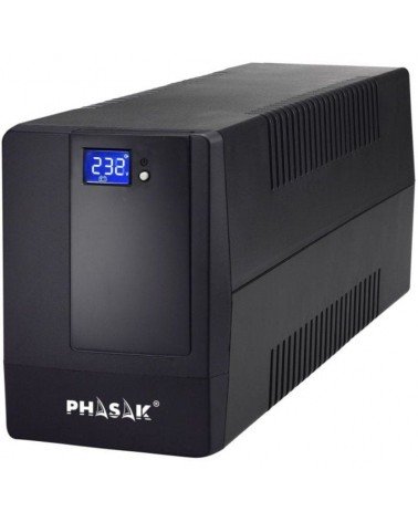 Sai línea interactiva phasak 600 va lcd/ 600va/ 2 salidas/ formato torre