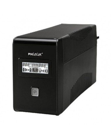 Sai línea interactiva phasak 850 va lcd interactive/ 850va/ 2 salidas/ formato torre