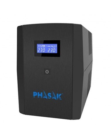 Sai línea interactiva phasak sirius 1260 va interactive/ 1260va-720w/ 4 salidas/ formato torre