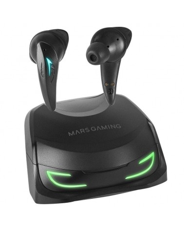 Auriculares bluetooth mars gaming mhi-ultra con estuche de carga/ autonomía 7-8h/ negros