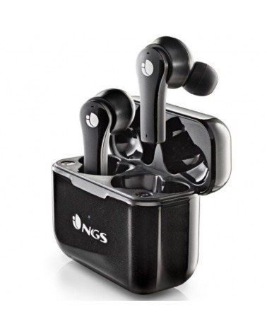 Auriculares bluetooth ngs ártica bloom con estuche de carga/ autonomía 6h/ negros
