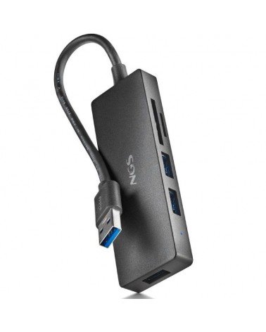 Hub usb ngs ihub reader/ 3xusb 3.0/ 1xlector de tarjetas