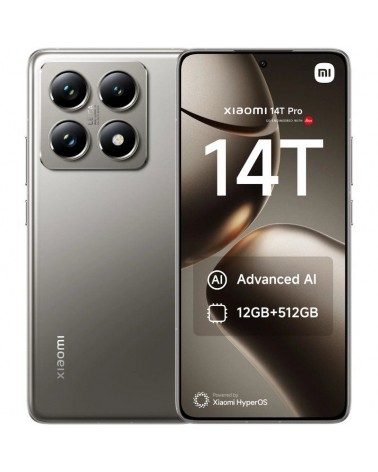 Smartphone xiaomi 14t pro 12gb/ 256gb/ 6.67'/ 5g/ gris titanio