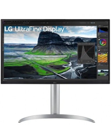 Monitor profesional lg 27uq850-w 27'/ 4k/ multimedia/ regulable en altura/ plata
