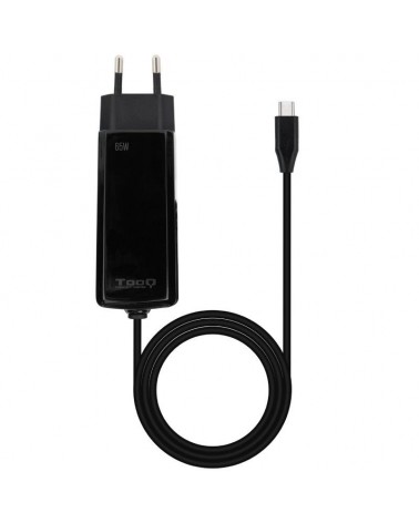 Cargador de portátil tooq tqlc-usbcgan65pd-c usb tipo-c/ 65w/ automático/ voltaje 5-20v/ 1x usb tipo-c