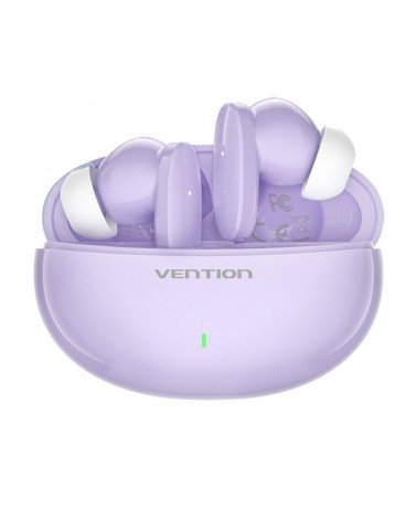 Auriculares bluetooth vention nbfv0 con estuche de carga/ autonomía 7h/ violetas
