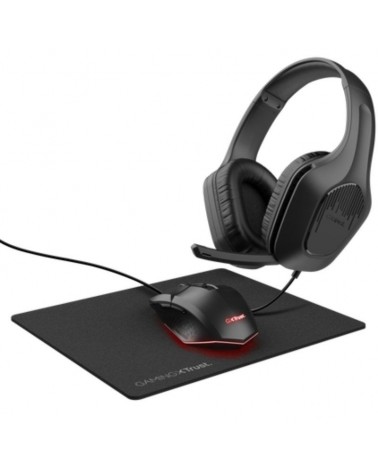 Pack gaming trust gaming gxt 790/ ratón óptico + auriculares + alfombrilla