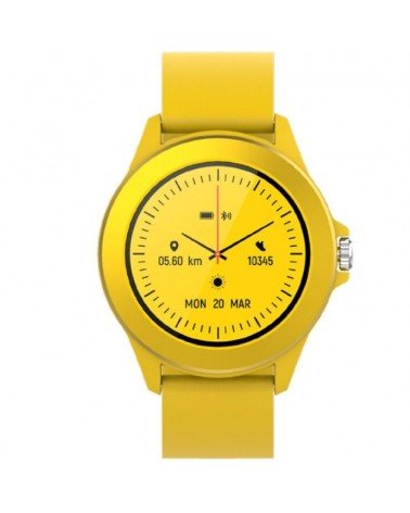 Smartwatch forever colorum cw-300/ notificaciones/ frecuencia cardíaca/ amarillo