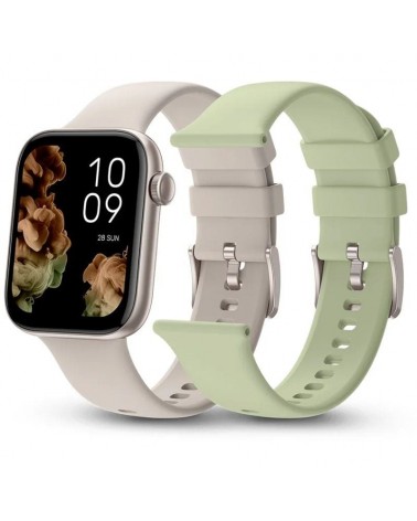 Smartwatch spc smartee duo 2 9650b/ notificaciones/ frecuencia cardíaca/ blanco/ incluye correa extra