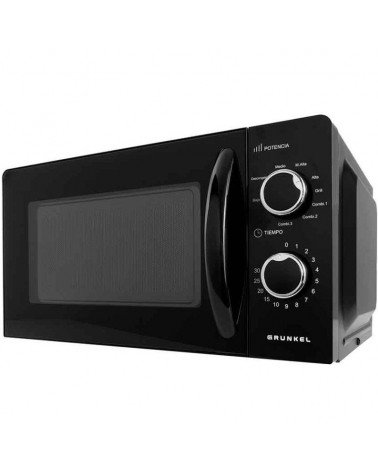 Microondas grunkel mwg-20ng/ 700w/ capacidad 20l/ funcion grill/ negro