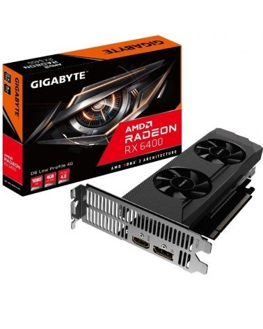 Tarjeta gráfica radeon rx 6400 d6 low profile 4g/ 4gb gddr6