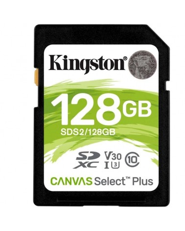 Tarjeta de memoria kingston canvas select plus 128gb sd xc/ clase 10/ 100mbs