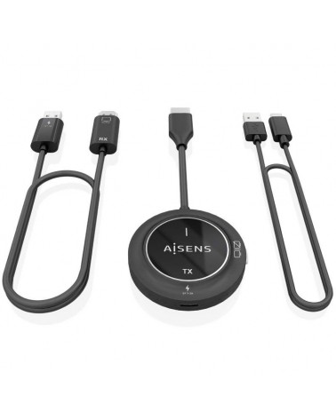 Adaptador/transmisor de vídeo inalámbrico hdmi aisens aswl-h2k30m002-bk
