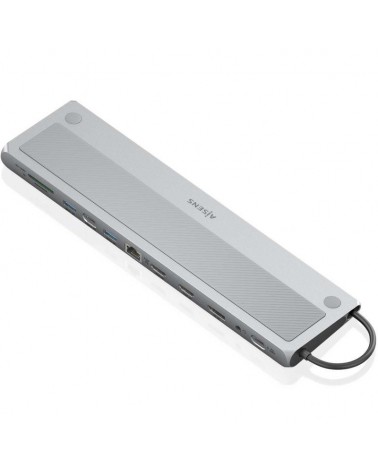 Docking usb tipo-c aisens asuc-12p020-gr/ 2xhdmi/ 3xusb/ 1xusb tipo-c/ 1xrj45/ 1xdisplayport/ 1xlector tarjetas/ 1xusb tipo-c 