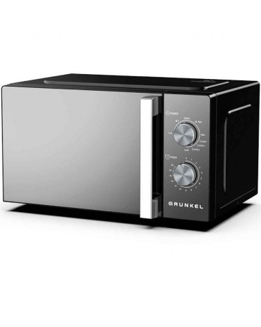 Microondas grunkel mwg-20espejo/ 800w/ capacidad 20l/ función grill/ negro