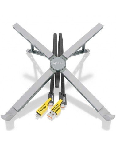 Soporte de mesa docking usb tipo-c aisens asuc-4p021-gr/ 2xusb/ 1xusb tipo-c/ 1xusb tipo-c pd/ gris
