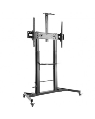 Soporte de pie inclinable con ruedas y manivela aisens ft100te-171 para tv 60-100'/ hasta 100kg