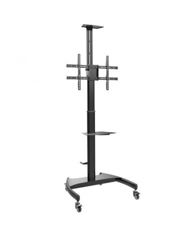 Soporte de pie inclinable/ giratorio con ruedas y manivela aisens ft70te-169 para tv 37-70'/ hasta 50kg