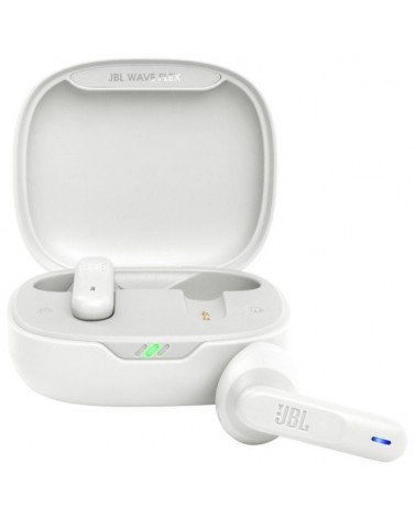 Auriculares bluetooth jbl wave flex con estuche de carga/ autonomía 8h/ blancos