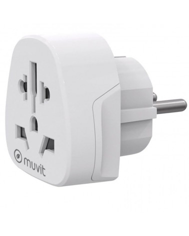 Enchufe universal muvit for change mcadp0007/ 1 toma de corriente/ blanco